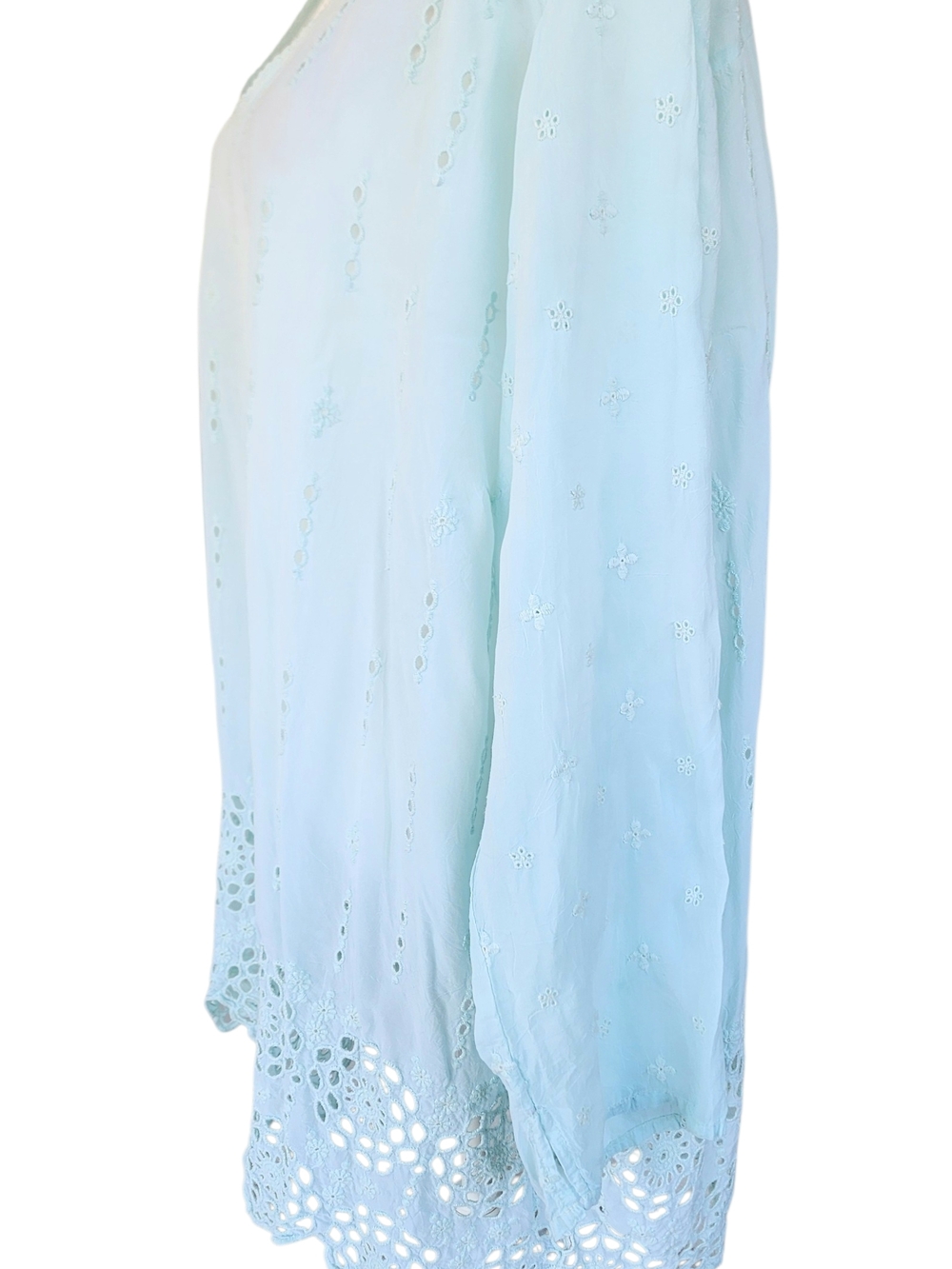 Johnny Was Embroidered Tunic in Light Blue - Picture 5 of 12